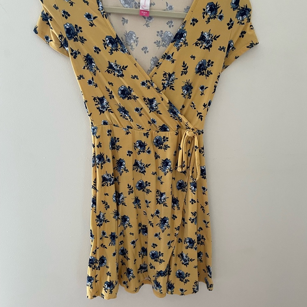 No Boundaries Yellow Floral Mini Dress
